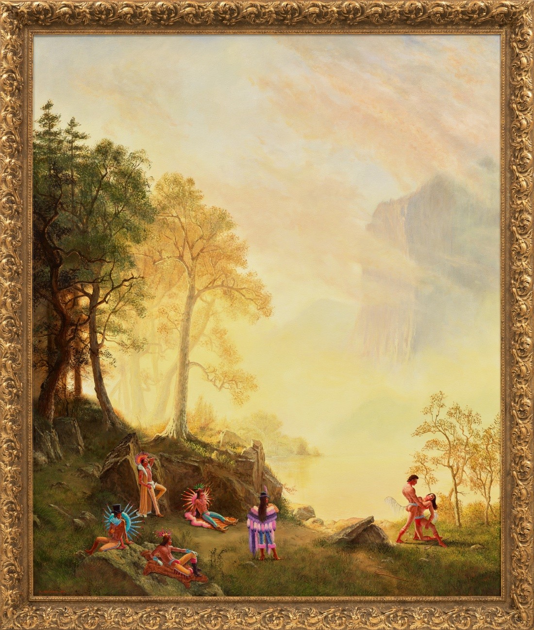 Kent Monkman, Recumbent Dandies Observe the Perils of the Games, 2008